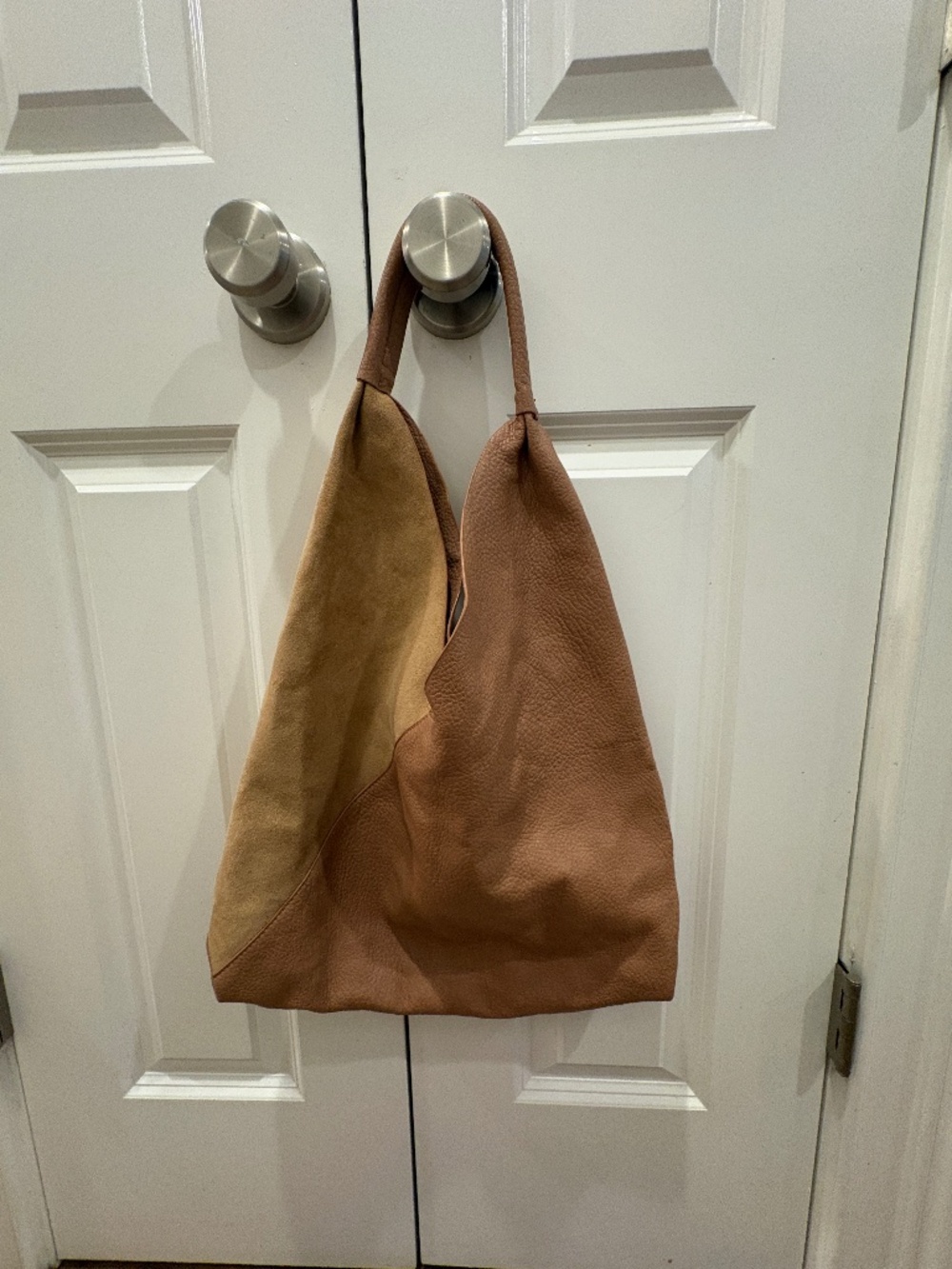 Vegan suede tote bag